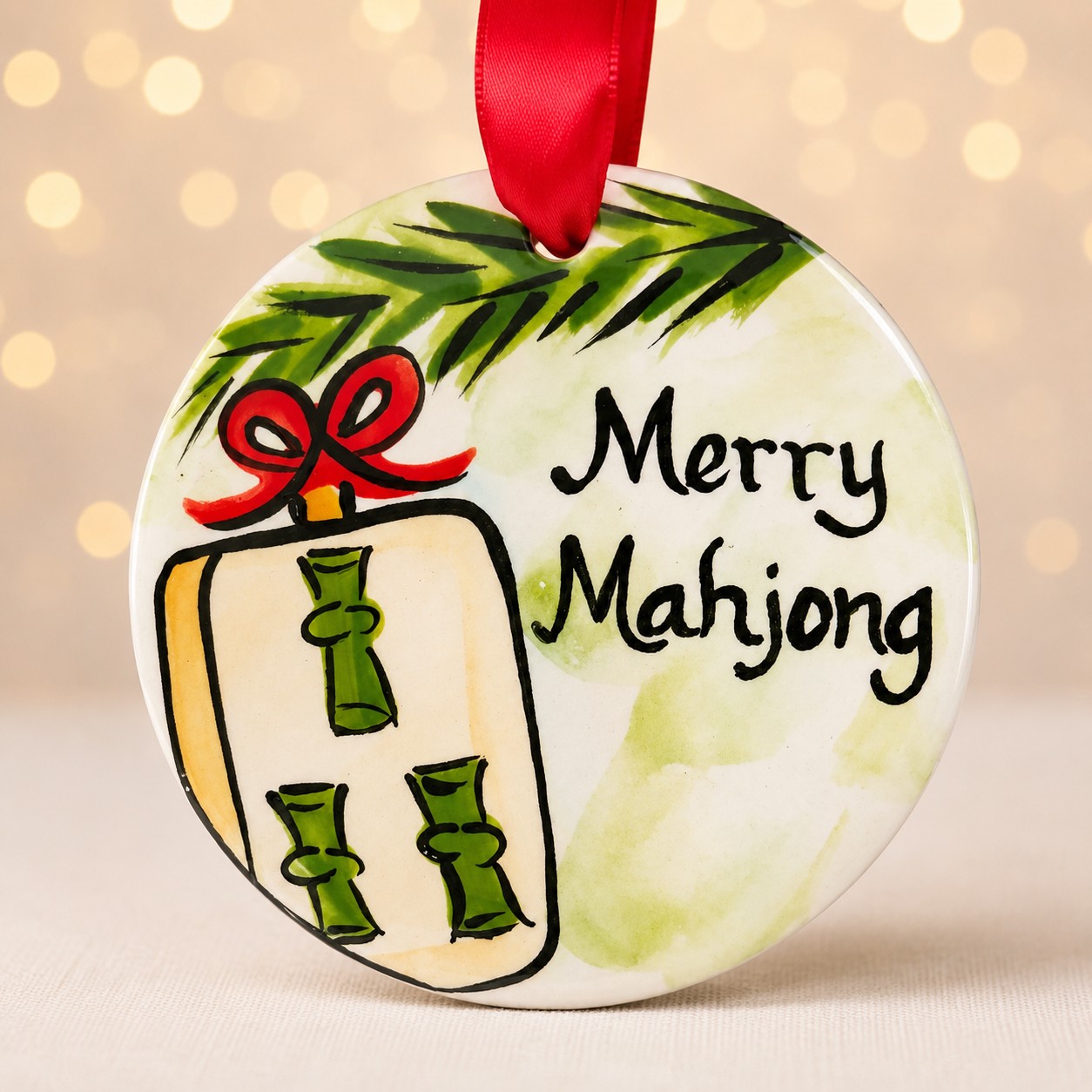 Merry Mahjong Ornament